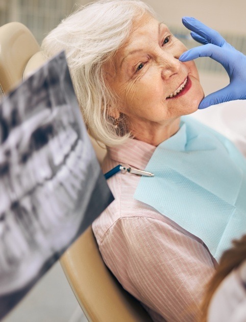 Patient receiving examining during comprehensive consultation visit