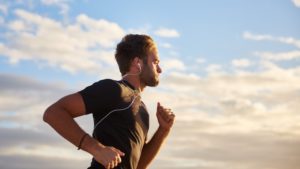 man jogging outside 